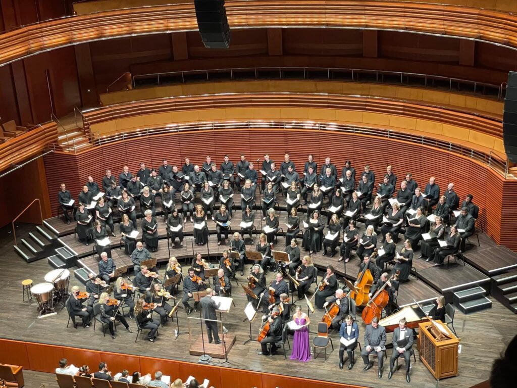 Orlando Sings Symphonic Chorus on stage with the Orlando Philharmonic Orchestra at Steinmetz Hall performing Handel's Messiah